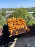 Caramel Cornflake Crunch Brownies. Box of 4